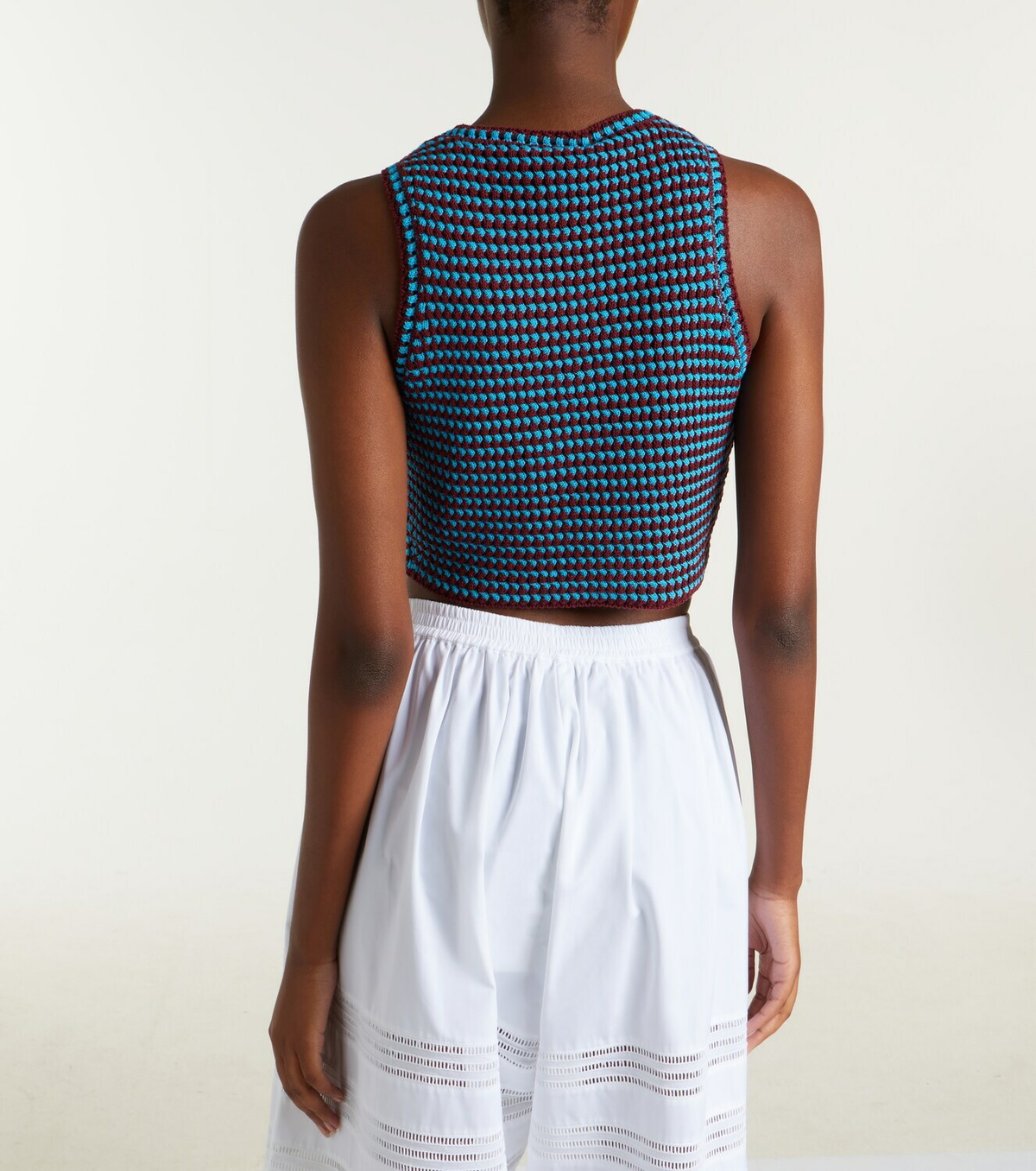 Alaïa Crochet cotton crop top