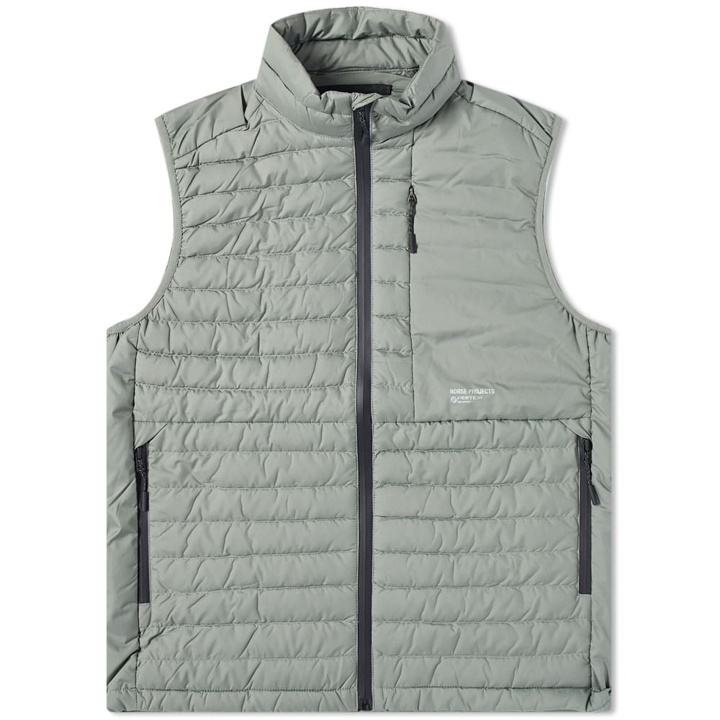 Photo: Norse Projects Men's Birkholm Light Down Pertex Gilet in Concrete Grey