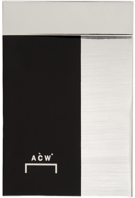 Photo: A-COLD-WALL* Black & Silver Inset Rectangle Pin