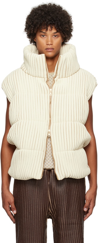 Photo: Stanley Raffington SSENSE Exclusive Off-White & Beige Vest