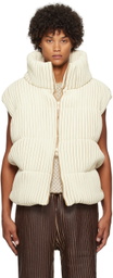 Stanley Raffington SSENSE Exclusive Off-White & Beige Vest