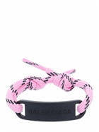 BALENCIAGA - Plate Logo Cord Bracelet