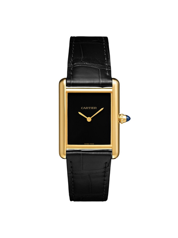 Photo: Cartier - Tank Louis Cartier Automatic 25.5mm 18-Karat Gold and Alligator Watch, Ref. No. WGTA0091