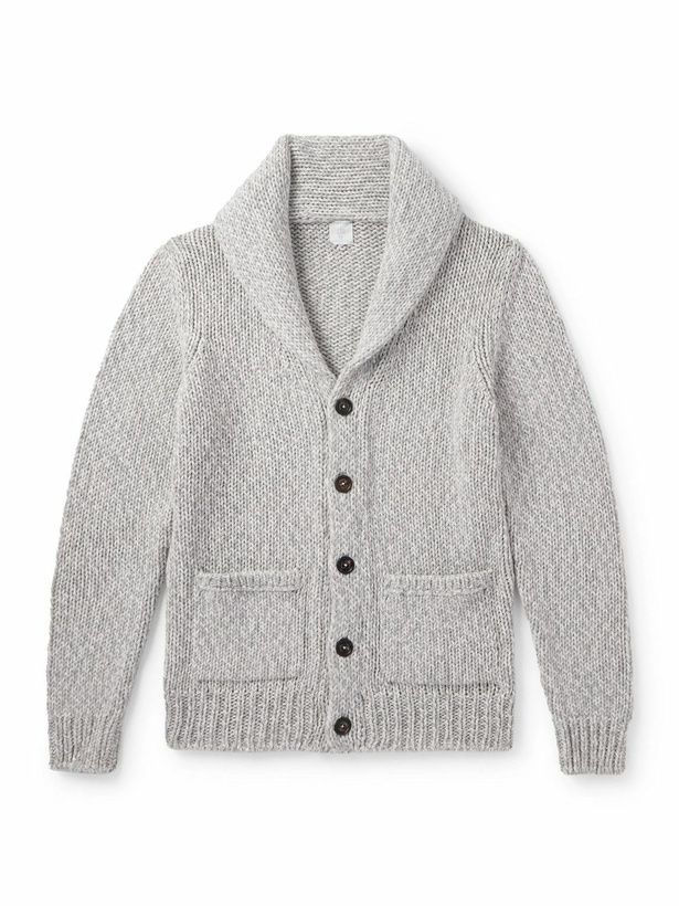 Photo: Eleventy - Slim-Fit Shawl-Collar Cashmere Cardigan - Gray