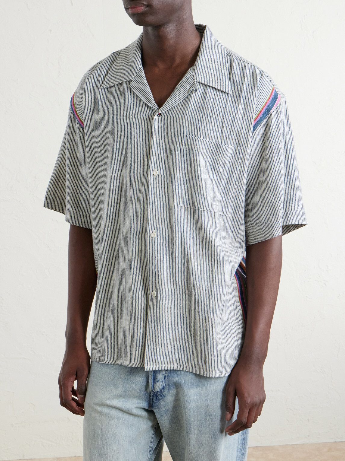 Kardo - Rohit Convertible-Collar Cotton Shirt - Gray