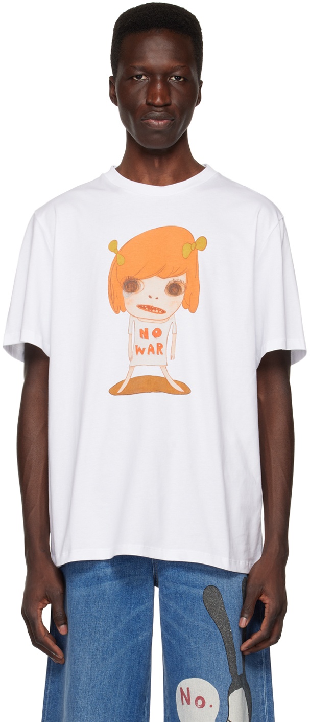 Photo: Stella McCartney White Yoshitomo Nara Edition 'No War' T-Shirt