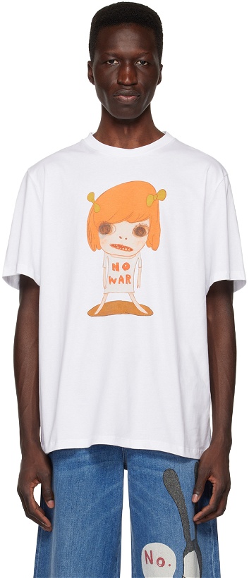 Photo: Stella McCartney White Yoshitomo Nara Edition 'No War' T-Shirt