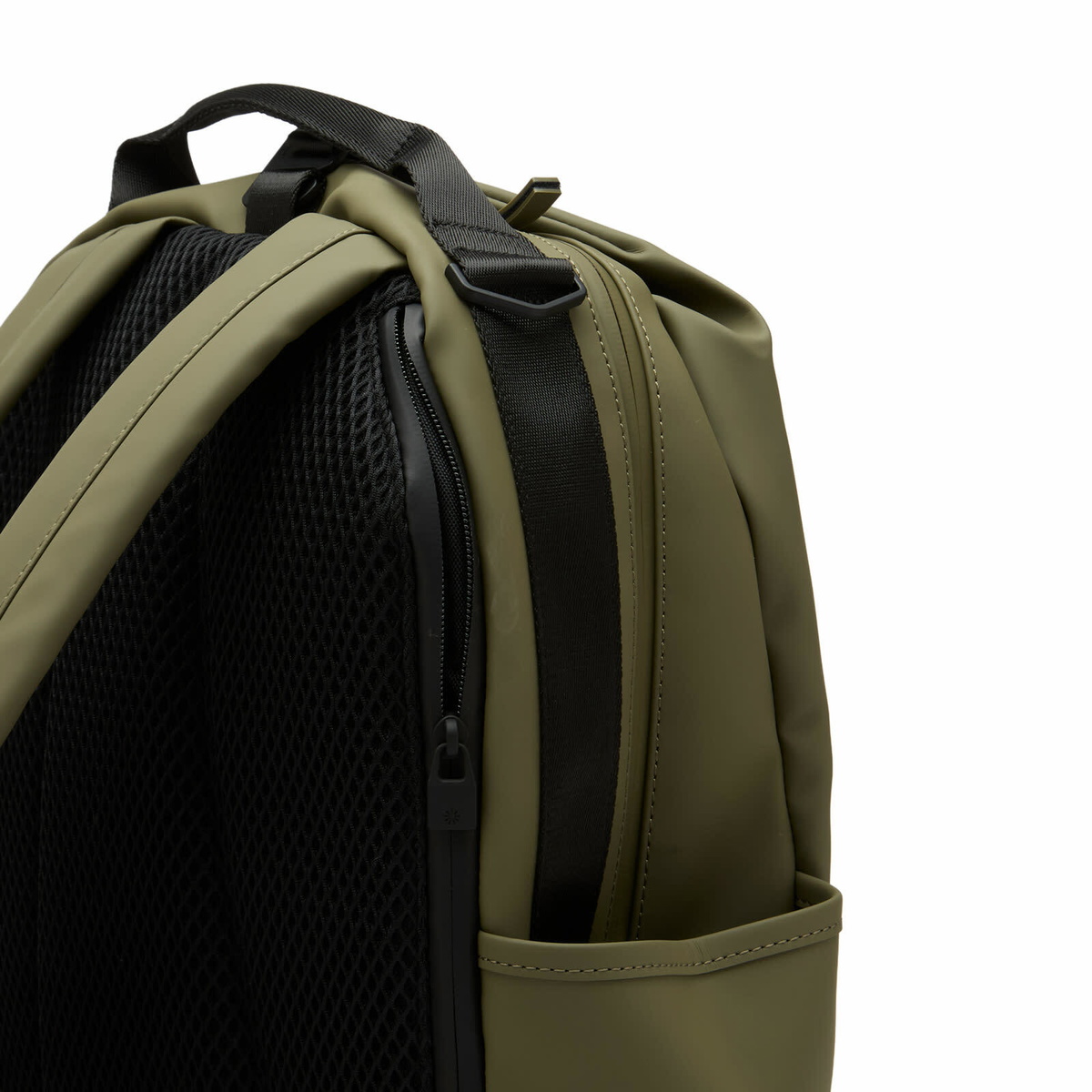 RAINS Clip Front Backpack in Marsh 
