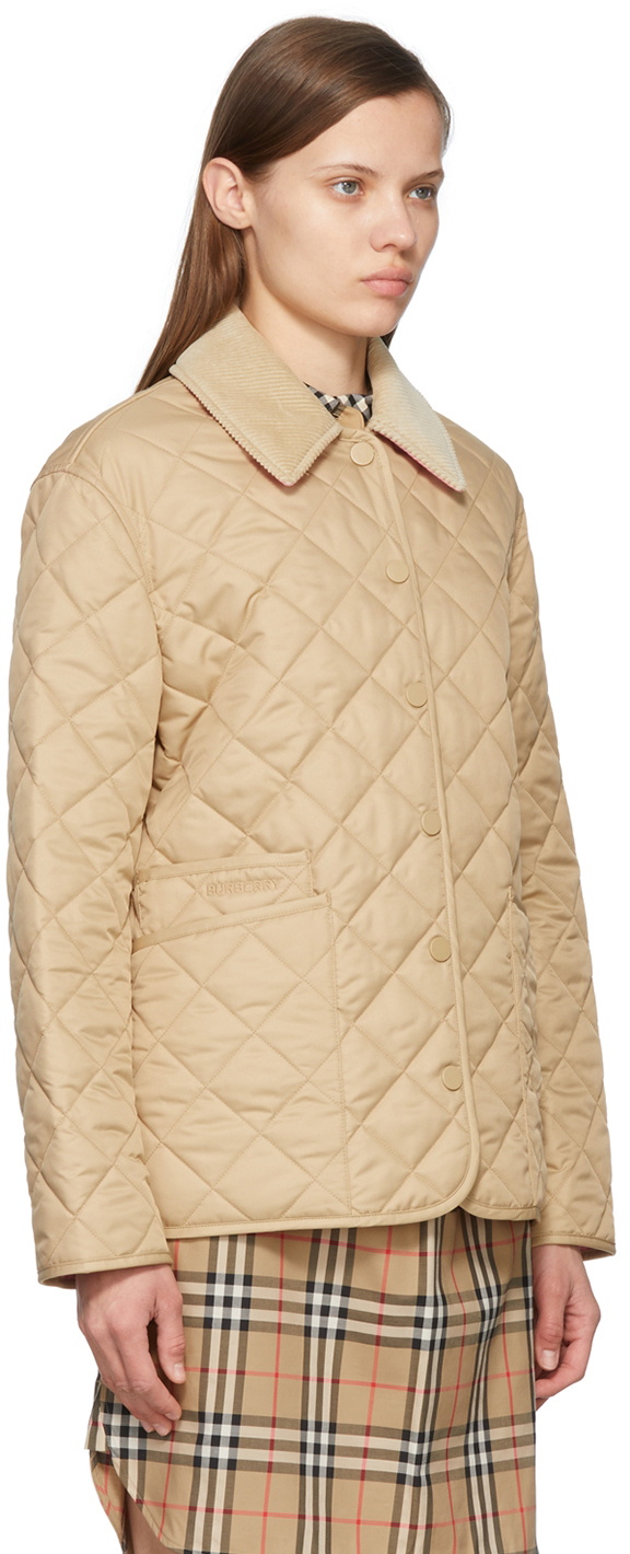 Burberry Beige Polyester Jacket Burberry