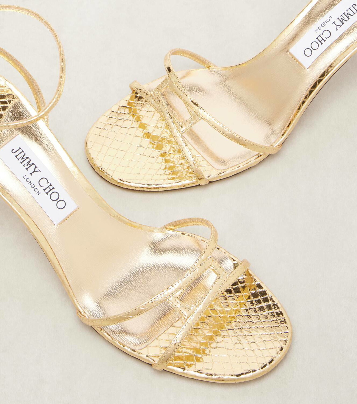 Jimmy Choo 1998 Leo 65 metallic leather sandals Jimmy Choo