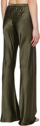 Silk Laundry Green Bias Cut Lounge Pants
