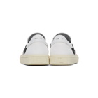 Amiri White and Red Flame Slip-On Sneakers