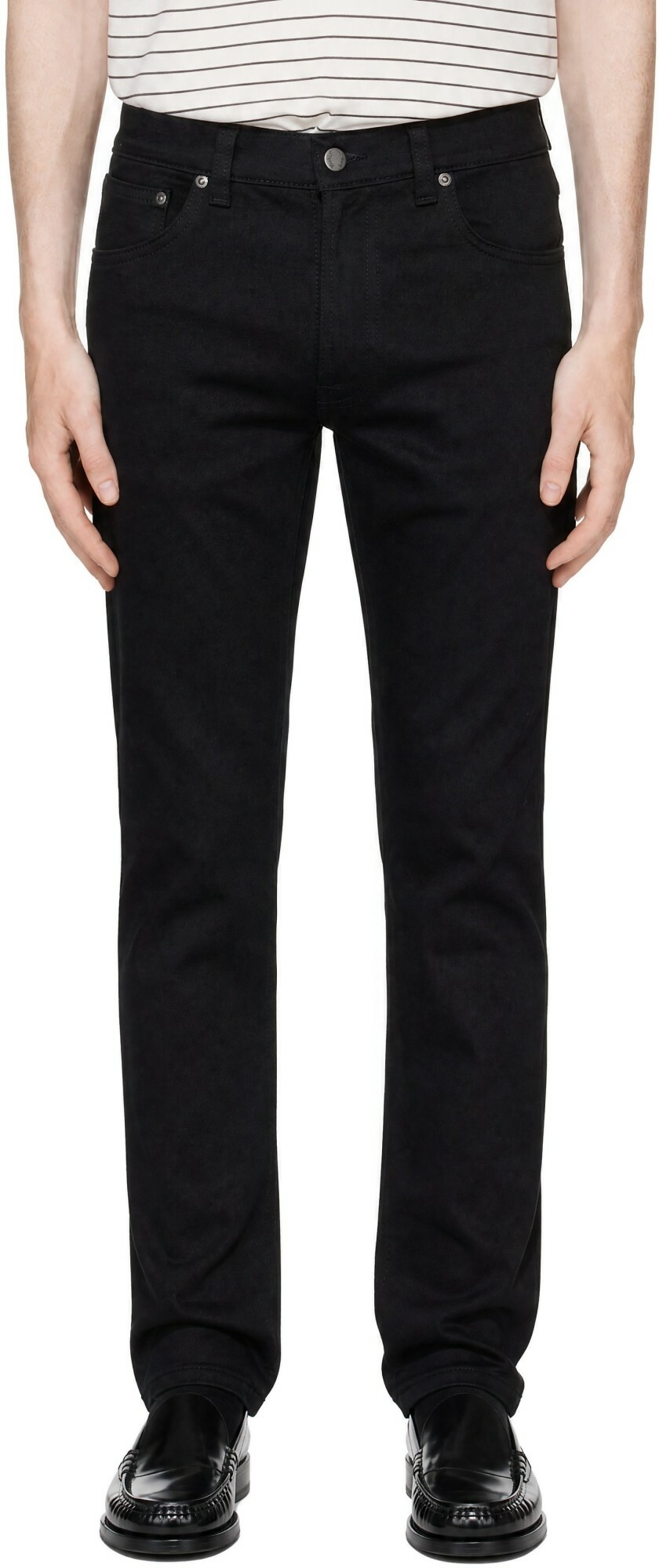 Nudie Jeans Black Lean Dean Jeans