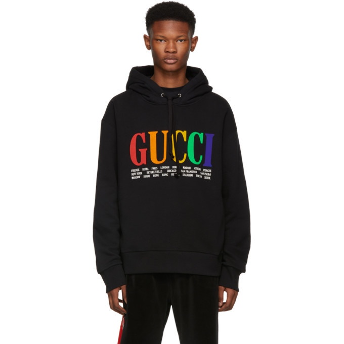 Photo: Gucci Black Heavy City Logo Hoodie