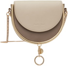 See by Chloé Gray & Taupe Mara Evening Bag
