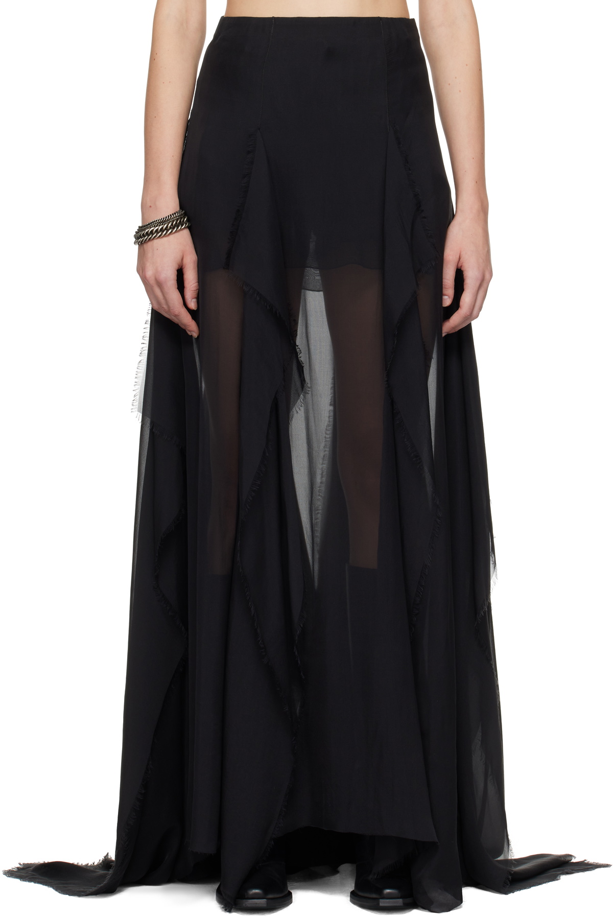 スカート Ann Demeulemeester Black felt Oline skirt Ann Demeulemeester Black Felt Oline Skirt | ModeSens