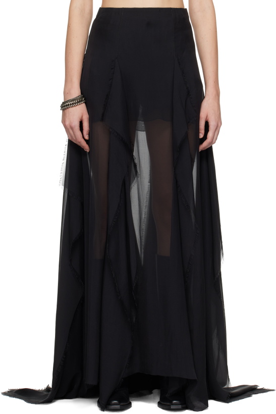 Photo: Ann Demeulemeester Black Saga X-Long Maxi Skirt