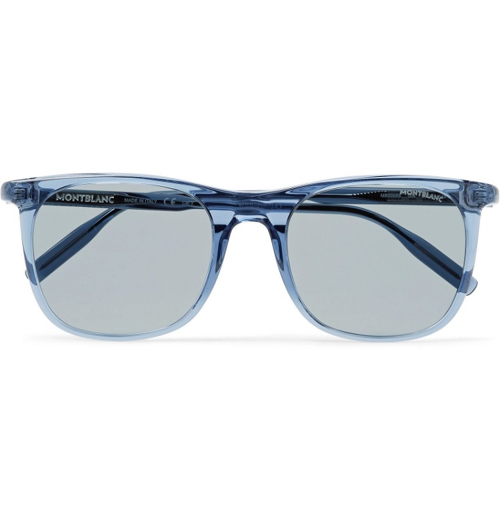 Photo: Montblanc - Square-Frame Acetate Sunglasses - Blue