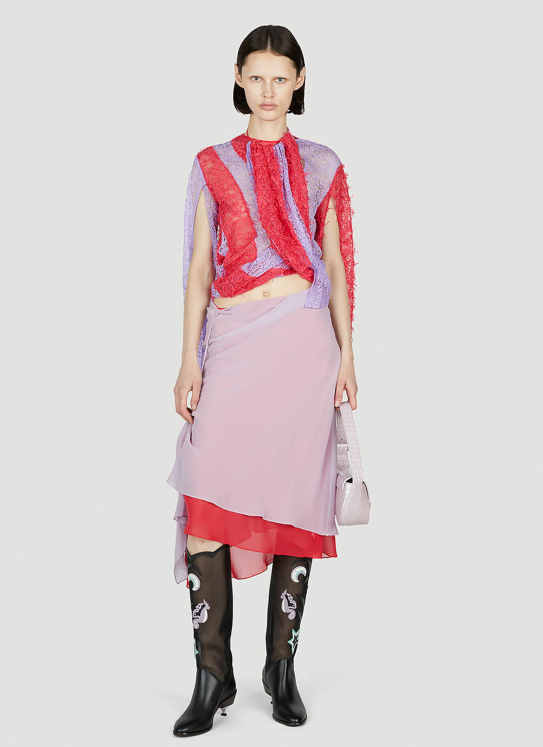 Kiko Kostadinov Mirka Layered Skirt