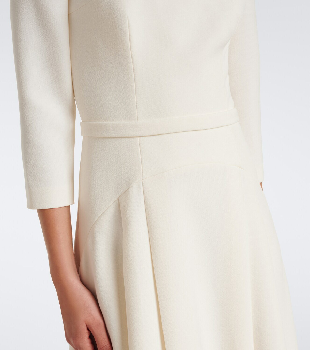 Safiyaa Bridal Amadora off-shoulder crêpe gown