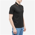 Fred Perry Authentic Men's Twin Tipped Polo Shirt - Made in England in Black/Tpkyo Green/Jasper Red