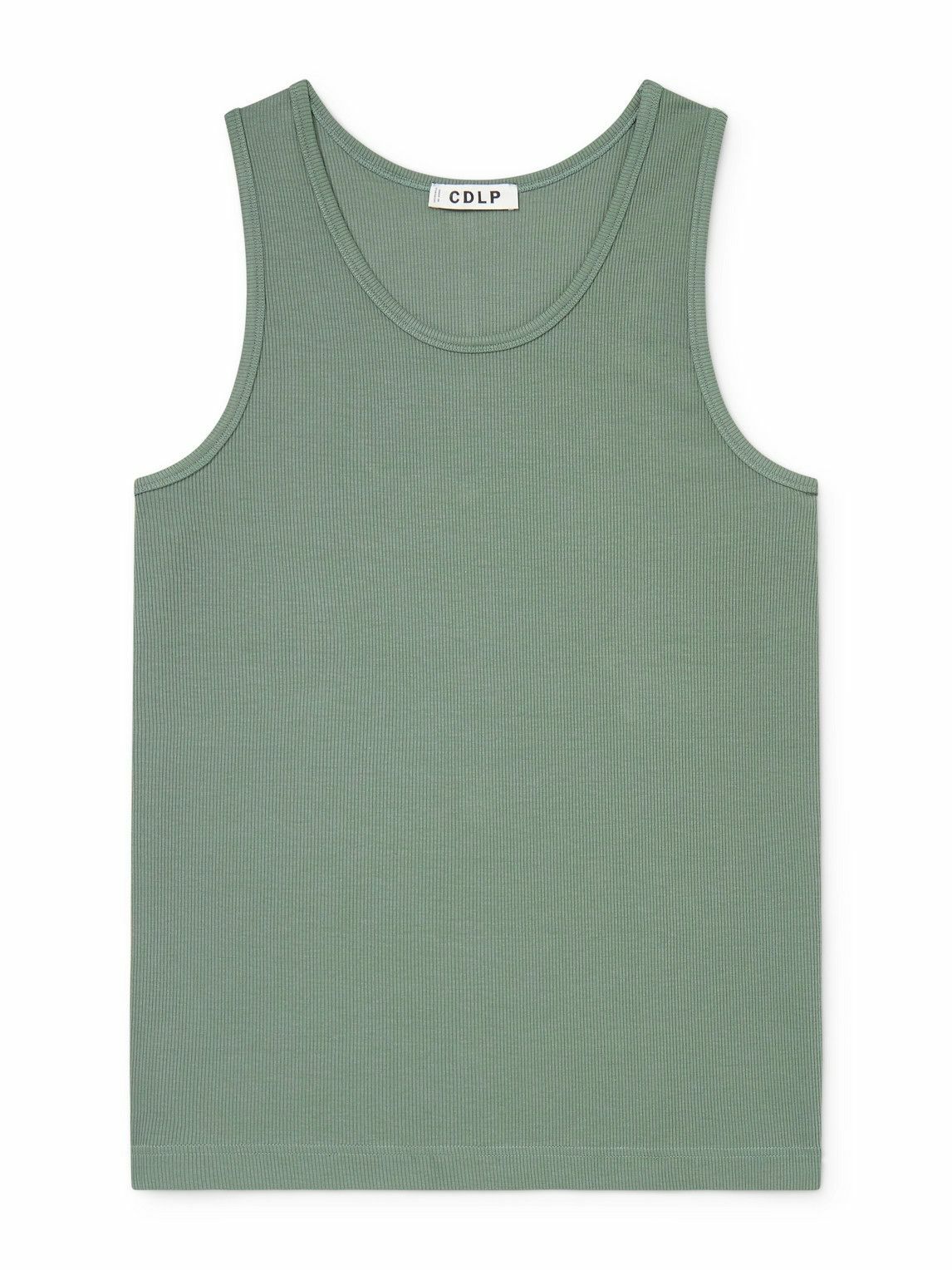 CDLP - Ribbed Stretch-TENCEL™ Lyocell and Cotton-Blend Jersey Tank Top - Green