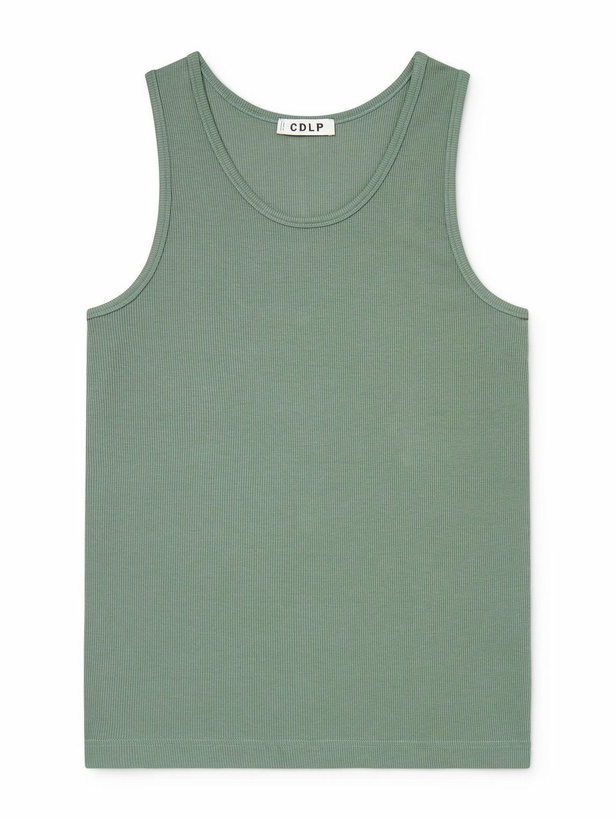 Photo: CDLP - Ribbed Stretch-TENCEL™ Lyocell and Cotton-Blend Jersey Tank Top - Green