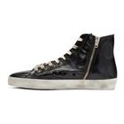 Golden Goose Black Shiny Francy High-Top Sneakers