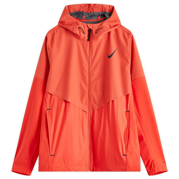Photo: Nike Running Nike Aeroswift Breathable Jacket in Crimson/Black