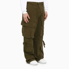 DARKPARK Military Green Cotton Baggy Cargo Trousers