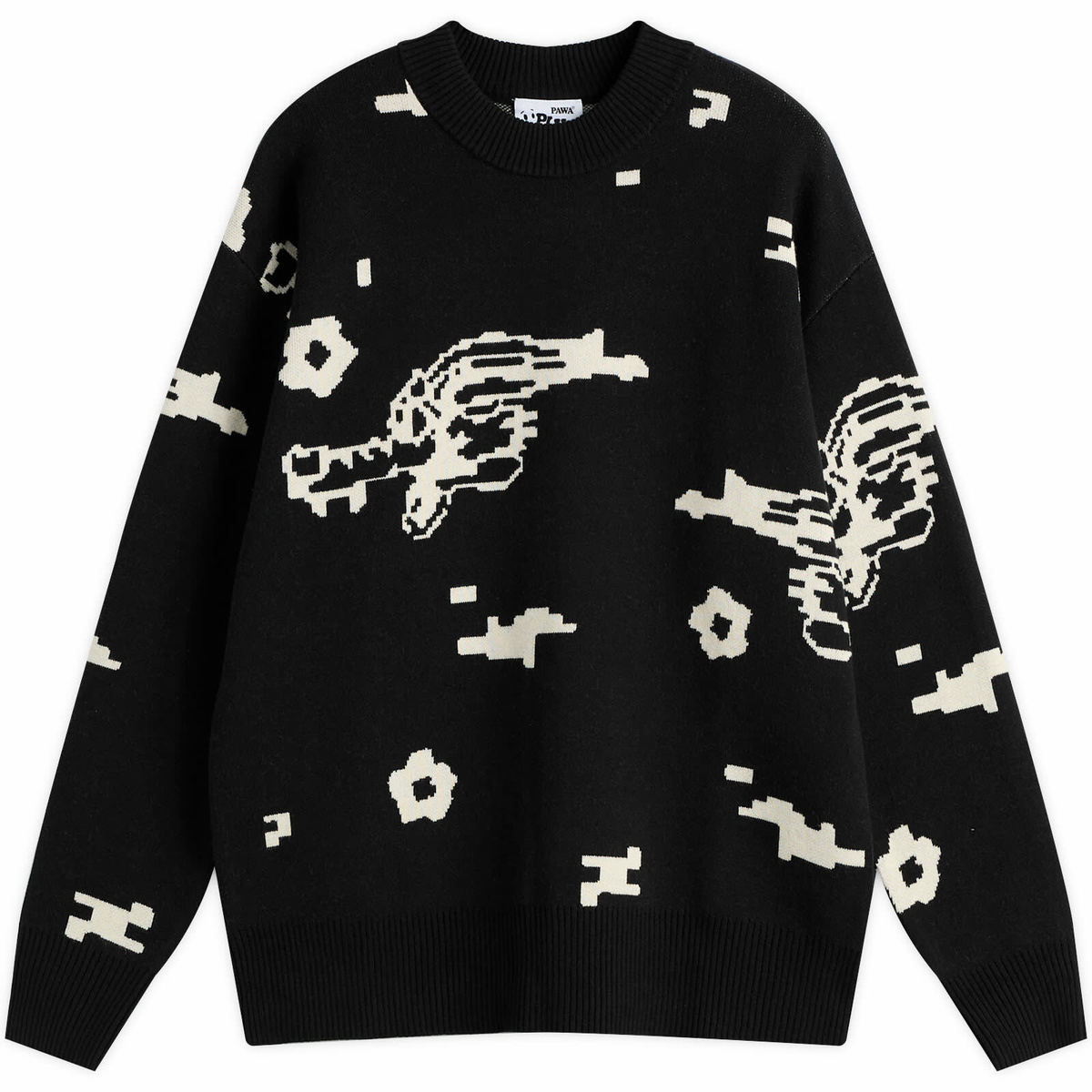 Pawa Speed Sports Men's Digi Doggo Knit Sweater in Black