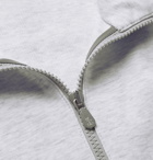 Brunello Cucinelli - Panelled Cotton-Blend Jersey and Shell Half-Zip Sweatshirt - Light gray