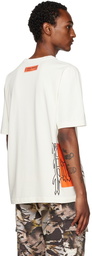 Heron Preston Off-White Gothic Color Blocks T-Shirt