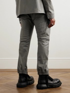 Rick Owens - Bauhaus Tapered Leather Cargo Drawstring Trousers - Brown
