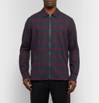 Club Monaco - Checked Cotton-Flannel Zip-Up Shirt Jacket - Burgundy