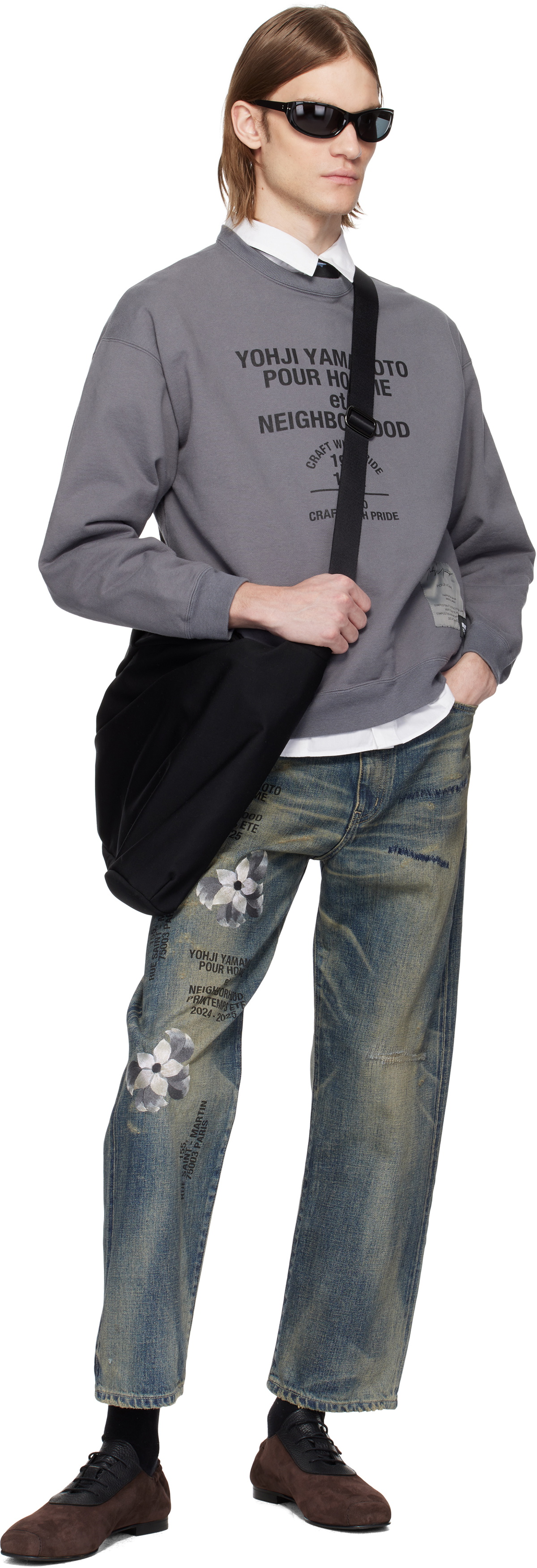 YOHJI YAMAMOTO Gray NEIGHBORHOOD Edition LS Sweatshirt