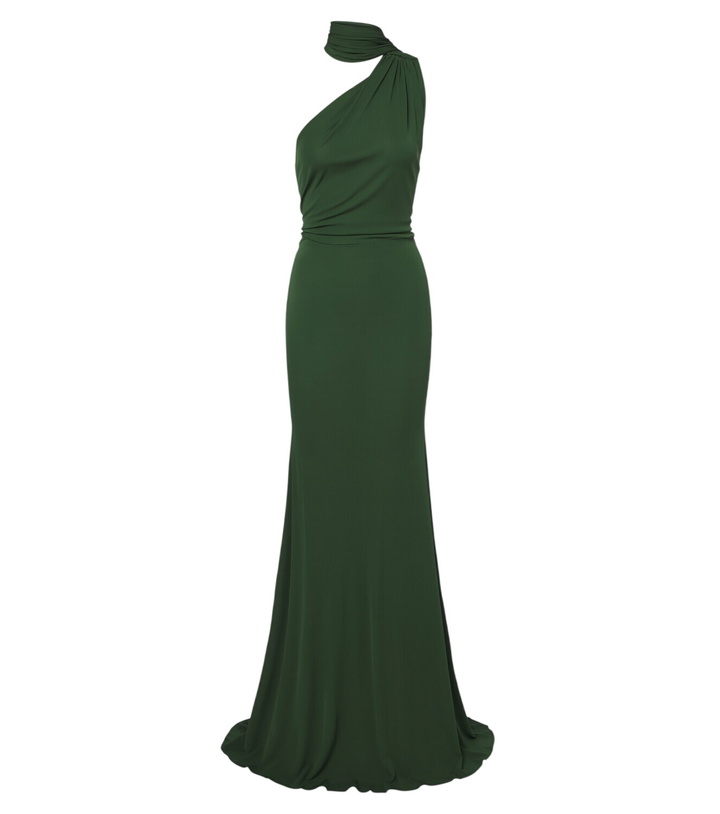 Photo: Alex Perry One-shoulder jersey gown