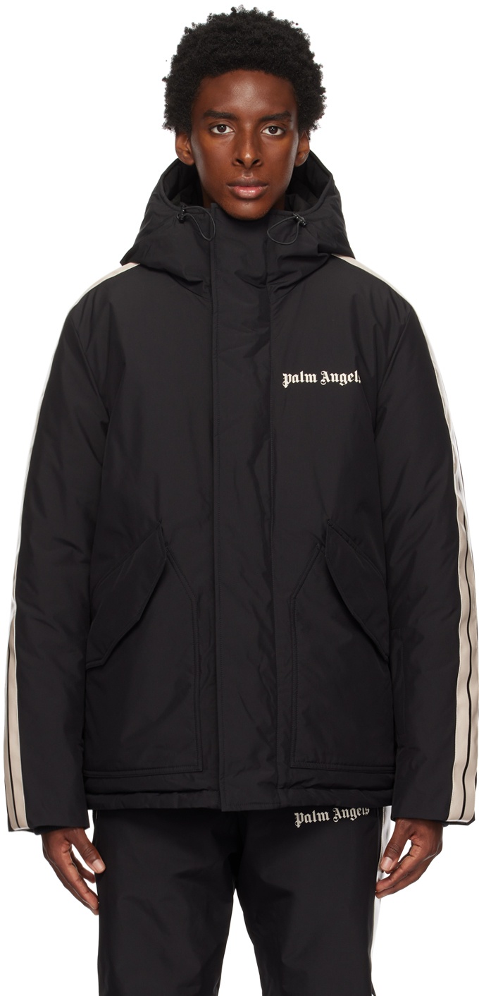 Palm Angels logo-print padded jacket - Black