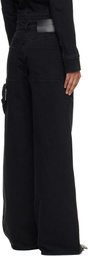 Courrèges Black Hammer Denim Baggy Jeans