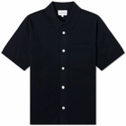 Norse Projects Men's Rollo Cotton Linen Short Sleeve Shirt in Dark Navy