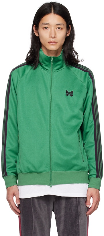 Photo: NEEDLES Green Embroidered Track Jacket