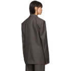 Junya Watanabe Grey Oversized Sharkskin Blazer