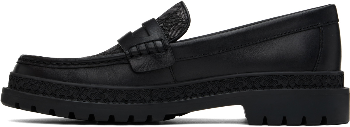 Coach 1941 Black Signature Jacquard & Signature Coin Loafers