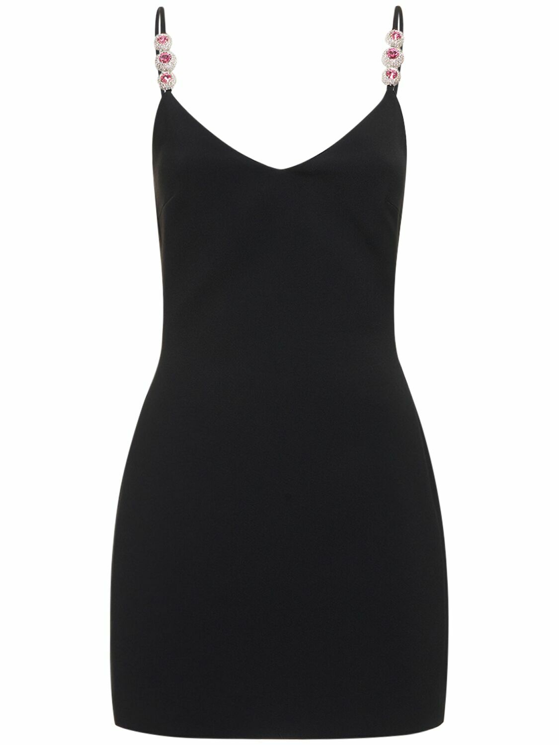 DAVID KOMA - Cady Mini Dress W/ Crystal Details David Koma