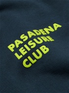Pasadena Leisure Club - Logo-Print Cotton-Jersey Hoodie - Blue