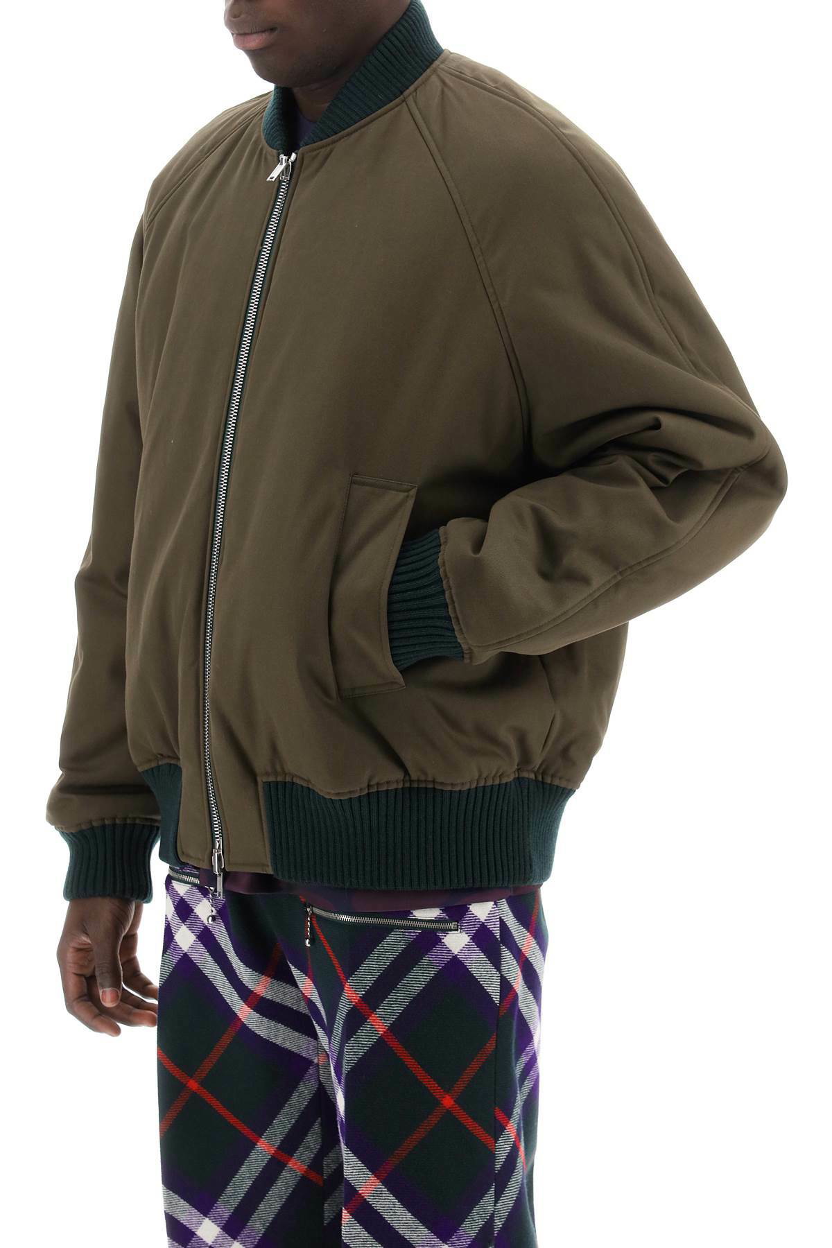 BURBERRY check reversible bomber jacket Green Burberry