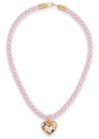 Timeless Pearly Heart 24kt Gold-plated Cord Necklace - Light Pink - One Size