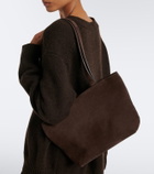 The Row Parker Medium suede tote bag