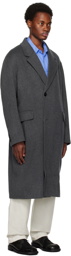 Solid Homme Gray Two-Button Coat
