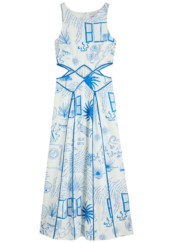 Photo: Never Fully Dressed Palma Elma Cotton-blend Midi Dress Cream
